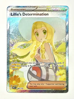Lillie’s Determination 184/132 Special Illustration Rare Pokemon Mega Evolution - Image 1