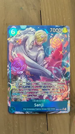 Sanji OP11-051 ALTERNATE ART SR A Fist Of Divine Speed One Piece CCG Foil B⚓📈 - Image 1