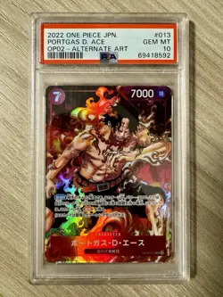 One Piece Ace & Monkey D Luffy OP-02 Paramount War (JAP) PSA 10 SEQUENZIALE - Image 3