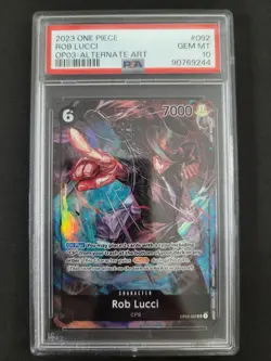 2023 One Piece, Rob Lucci, SR Alt Art, PSA 10, OP03-092 ENG - Image 1
