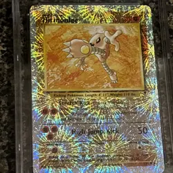 CGC 5.5 Excellent Hitmonlee Legendary Collection 13/110 Reverse Holo Pokemon - Image 2