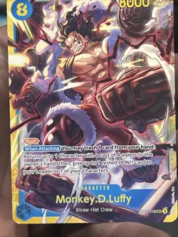 Monkey.D.Luffy (118) OP11-118 A Fist of Divine Speed Foil - Image 1