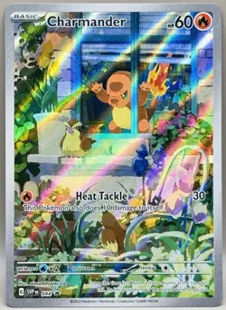 Pokemon TCG Charmander 044 SV: Scarlet & Violet Full Art Holo Black Star Promo - Image 1