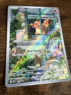 Pokemon TCG Charmander 044 SV: Scarlet & Violet Full Art Holo Black Star Promo - Image 1