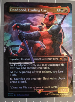 Deadpool, Trading Card 1753 Rainbow Foil Deadpool Secret Lair MTG Near Mint - Image 3