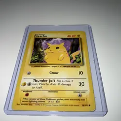 Pokemon Pikachu Yellow Cheeks LP-NM Base Set Card 58/102 - Image 1