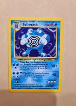 Pokemon TCG Cards Poliwrath 13/102 Base Set Holo Rare NM Near Mint - Image 1