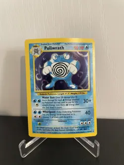 Poliwrath 13/102 Pokemon TCG Base Set Holographic Rare Holo NM Near Mint WOTC - Image 1