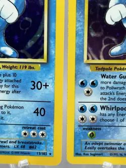 2x Pokemon TCG Poliwrath Holo Rare 13/102 Base Set 1999 Wizards - Near Mint - Image 2
