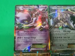 Pokemon XY Series Alt Full Art EX's Mewtwo, Steelix, Regirock, Sharpedo NM - Image 2