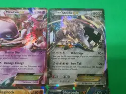 Pokemon XY Series Alt Full Art EX's Mewtwo, Steelix, Regirock, Sharpedo NM - Image 3