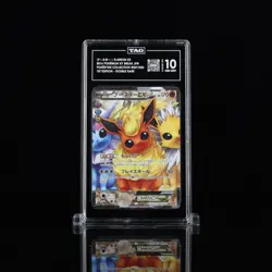 2016 Pokemon Japanese Pokekyun Collection Flareon EX Full Art 007 TAG 10 - Image 1
