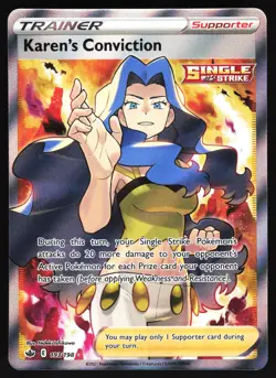 Karen's Conviction (Full Art) 193/198 Pokemon SWSH06: Chilling Reign Ultra Rare - Image 1