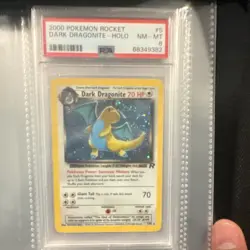 Pokemon Dark Dragonite 5/82 Team Rocket Holo Rare 2000 PSA 8 Unlimited - Image 1