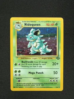 Pokemon TCG Nidoqueen Jungle 7/64 Holo Unlimited Holo Rare - MP - Image 1