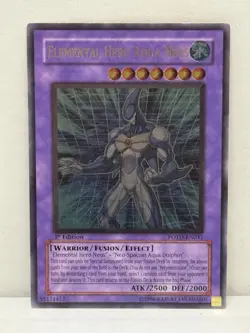 Elemental Hero Aqua Neos (UTR) POTD-EN031 Ultimate Rare 1st Edition GOLD STAMP - Image 1