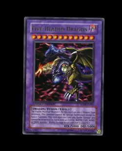YU-GI-OH! FIVE HEADED DRAGON HOLO LIMITED EDITION SD09-ENSS1 MP! - Image 1