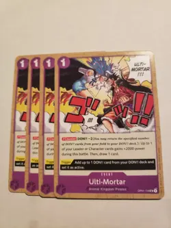 One Piece TCG - Romance Dawn Ulti-Mortar OP01-118 - Purple Uncommon Event x4! NM - Image 1