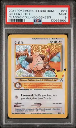 2021 POKEMON CELEBRATIONS CLASSIC COLL #20 CLEFFA-HOLO PSA 9 - Image 1