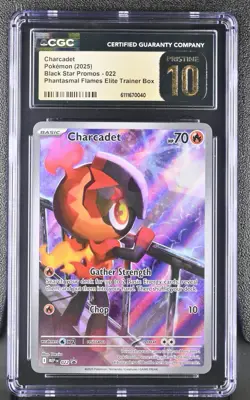 2025 Pokemon Promo BSP Phantasmal Flames ETB #022 Charcadet CGC 10 PRISTINE - Image 1