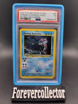 2001 Pokemon Neo Revelation Shining Gyarados Double Holo Error #65 PSA 5 - Image 1