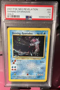 Pokemon Neo Revelation 2001 Shining Gyarados Holo Card #65/64 PSA 5 - Image 1