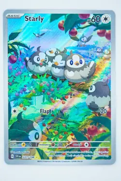 2023 Starly 221/198 SV01: Scarlet & Violet Base Set Holo Pokemon TGC Birds - Image 3