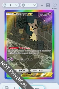 Pokemon TCG Pocket - Mimikyu Rainbow Rare 2⭐, Fantastical Parade, English - Image 1