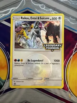 Pokemon Promo Jumbo/Oversize Raikou, Entei Suicune Legendary Pokemon - Image 1