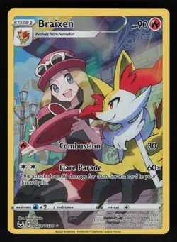 Braixen TG01/TG30 Silver Tempest Trainer Gallery Ultra Rare Pokemon TCG Card NM - Image 1
