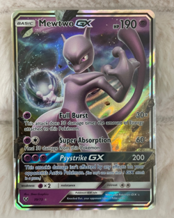 Pokemon TCG Mewtwo GX 39/73 Shining Legends Ultra Rare Holo Full Art NM - Image 1