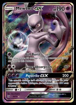 Mewtwo GX Ultra Rare Holo Shining Legends 39/73 NM Pokemon TCG - Image 1