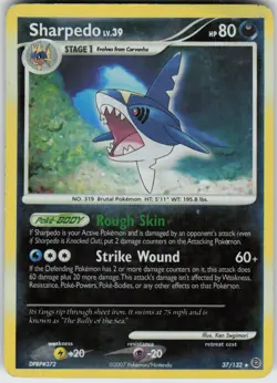Damaged Reverse Holo Sharpedo 37/132 Rare Secret Wonders - Image 1