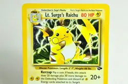 Pokemon card Lt. Surge's Raichu 11/132 Holo Rare Gym Challenge 2000 English MP - Image 2