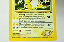 Pokemon card Lt. Surge's Raichu 11/132 Holo Rare Gym Challenge 2000 English MP - Image 3
