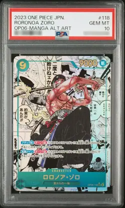 PSA 10 Roronoa Zoro OP06-118 SEC Comic Parallel Manga ONE PIECE Card Japanese - Image 1