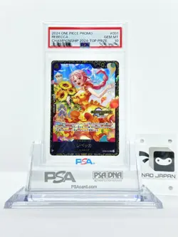 PSA 10 Rebbeca 2024 Regional Championship Top Prize One Piece Card Japanese - Image 1