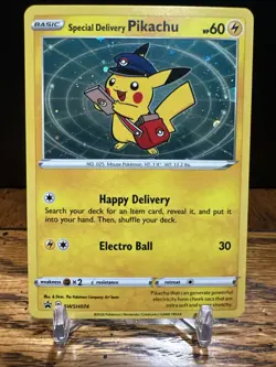 Special Delivery Pikachu SWSH074 SWSH: Sword & Shield Promo Cards Holo - Image 1