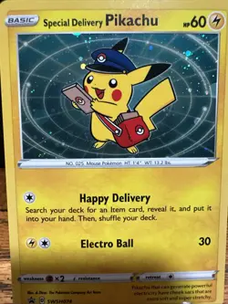 Special Delivery Pikachu SWSH074 SWSH: Sword & Shield Promo Cards Holo - Image 4