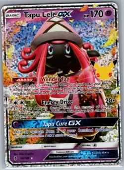 Tapu Lele GX 60/145 Celebrations: Classic Collection - Pokemon Card - NM - Image 1