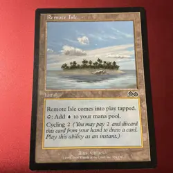 Remote Isle - Urza's Saga - MTG Magic - Common - Land LP - Image 1