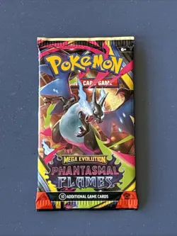 Pokemon TCG Mega Evolution Phantasmal Flames Booster Pack Factory Sealed - Image 1