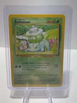 Bulbasaur 44/102 - 1999 Pokemon Base Set - WotC Vintage - Heavily Played - Image 1