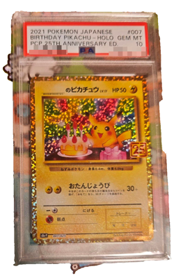 PSA 10 Birthday Pikachu 007/025 25th Anniversary Pokemon Card Japanese 2021 - Image 1