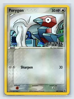 Porygon 80/113 Reverse Holo ex Delta Species Stamped Foil Pokemon TCG Card - Image 1