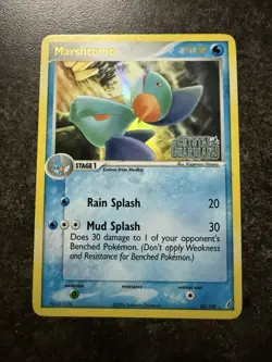 Pokemon TCG Marshtomp Reverse Holo EX Crystal Guardians 24/100 2006 NM - Image 1