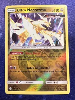 Pokemon TCG 2019 - Ultra Necrozma 164/236 - Reverse Holo Rare Cosmic Eclipse NM - Image 1