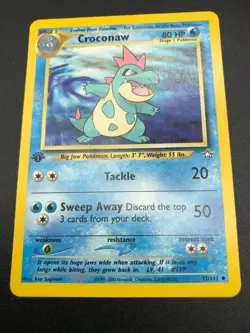 Croconaw 32/111 1st Edition Uncommon Neo Genesis Pokemon Vintage WOTC NM 2000 - Image 1