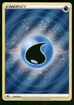 Water Energy (Texture Full Art) 154/159 Ultra Rare Holo NM Pokemon Crown Zenith - Image 1