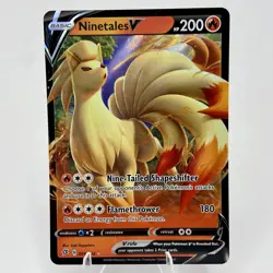 Ninetales V 026/192 Ultra Rare Holo SWSH02: Rebel Clash Pokemon TCG Near Mint - Image 1